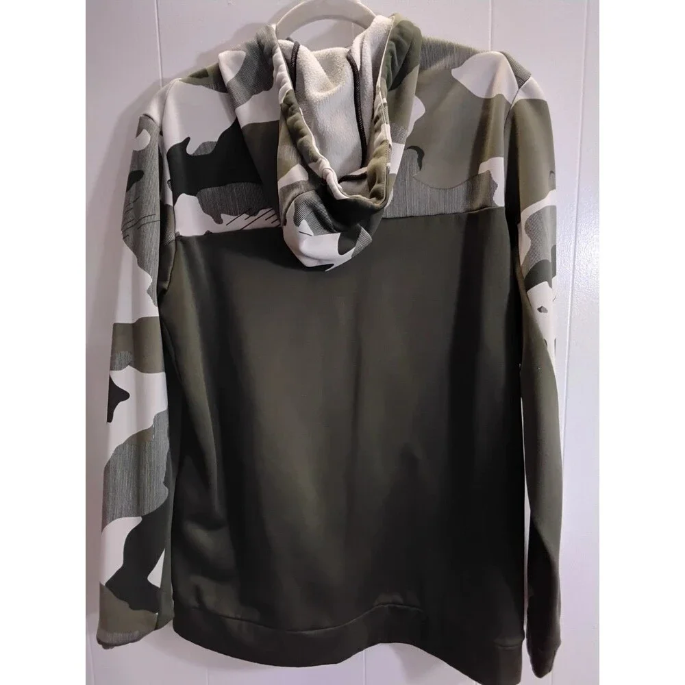 Nike Hoodie Womens Medium Pullover Sweatshirt Sportswear Essential Funnel Neck - Picture 3 of 4